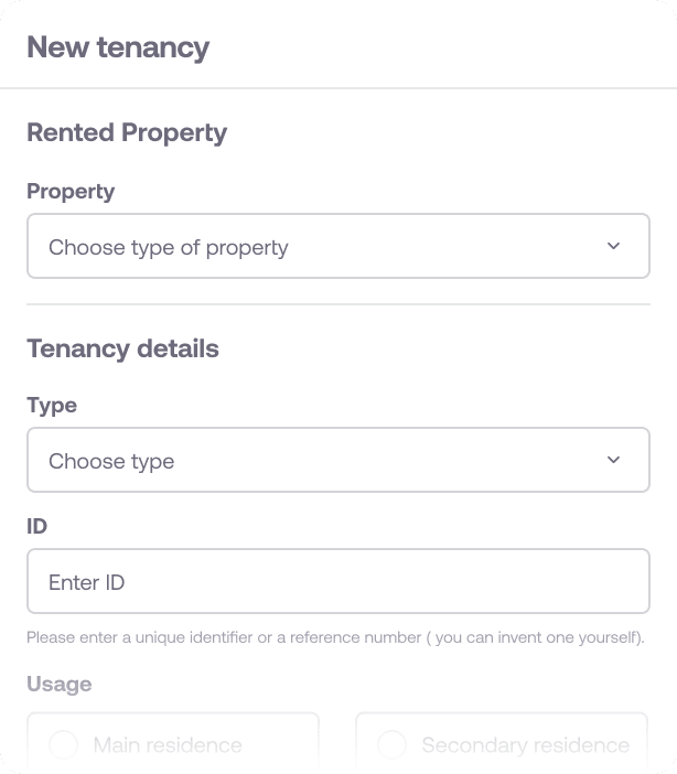 Create a tenancy